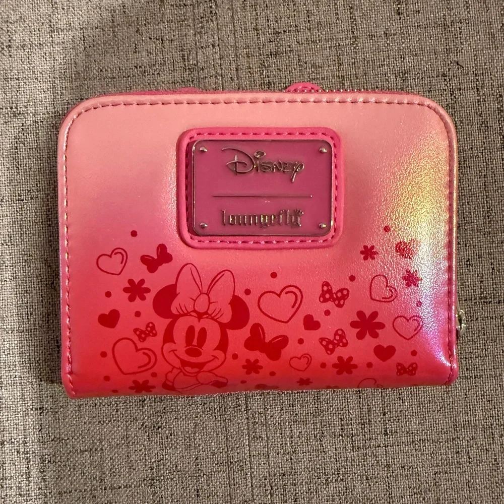 Loungefly Shimmering Pink Minnie Mouse Wallet - Picture 2 of 3